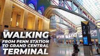 Walking NYC  Penn Station to Times Square amp Grand Central Terminal July 2021 [upl. by Cir]