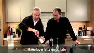 aerolatte  milk frother makes three layer caffè latte macchiato [upl. by Koerner]