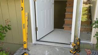 Jeld Wen Front Door Installation  Really crappy products and craftsmanship PART 1 [upl. by Aillicsirp]