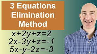 Solving Systems of 3 Equations Elimination [upl. by Bari]