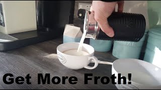 How to Get More Froth from Your Nespresso Coffee Aeroccino  Nespresso tips and help [upl. by Penthea]