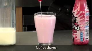 How to make a fat free milkshake using an aerolatte milk frother [upl. by Ynohtnaed249]