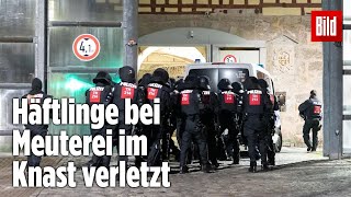 Gefängnismeuterei Polizei stürmt Knast in Thüringen  JVA Untermaßfeld [upl. by Weihs]